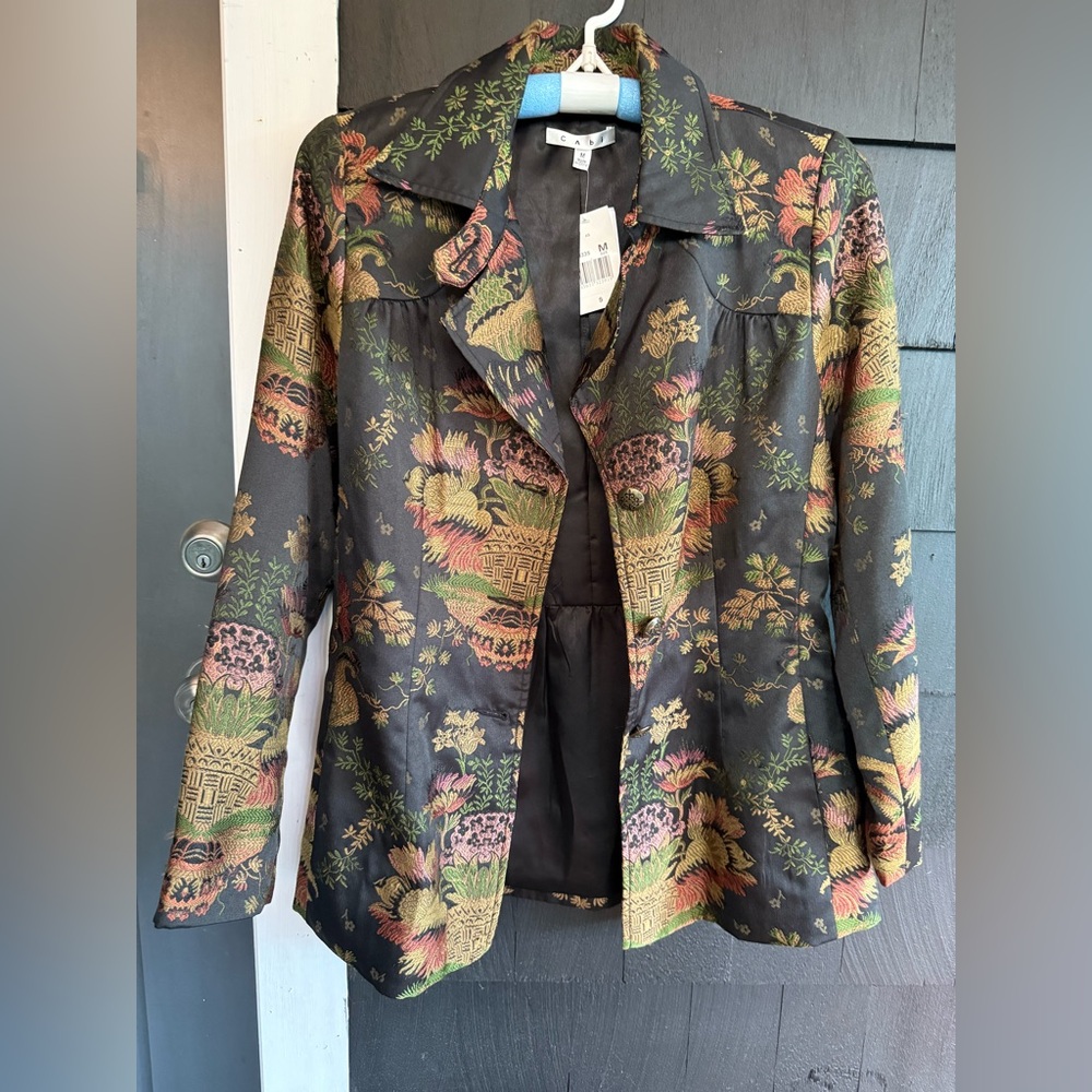 New CAbi embroidered jaquard jacket - Picture 3 of 6